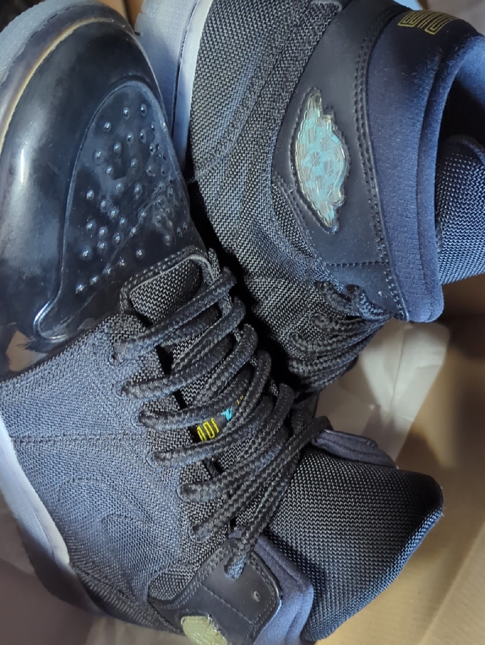 Air Jordan 1 Patent Leather Men's Black Athletic High-Top Sneakers